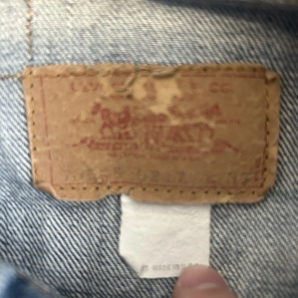 Vintage Levis Jacket Mens Small Type 3 Denim Trucker Made In USA 80s